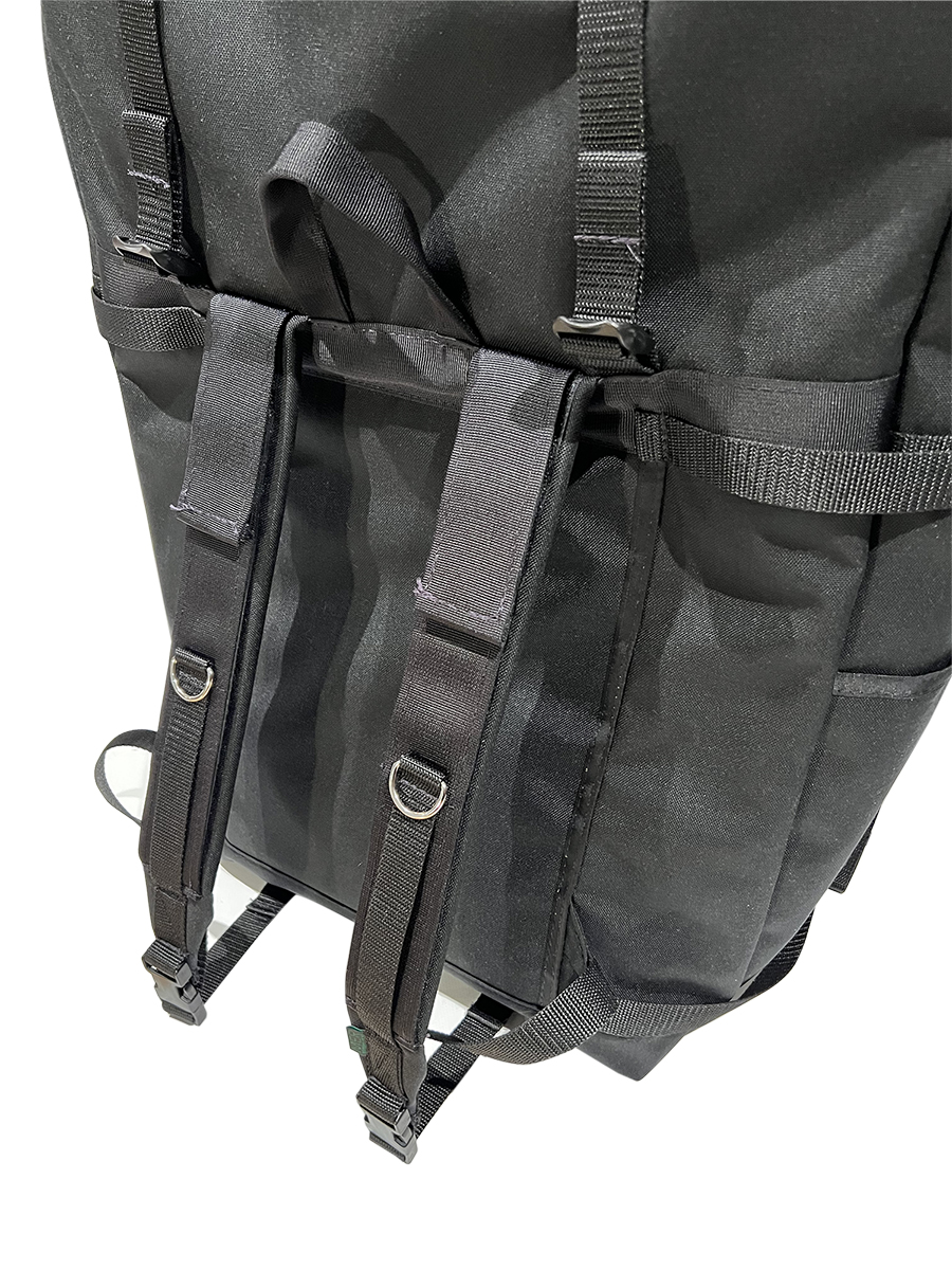 Xl Basic Backpack roll top – Black – MER BAGS